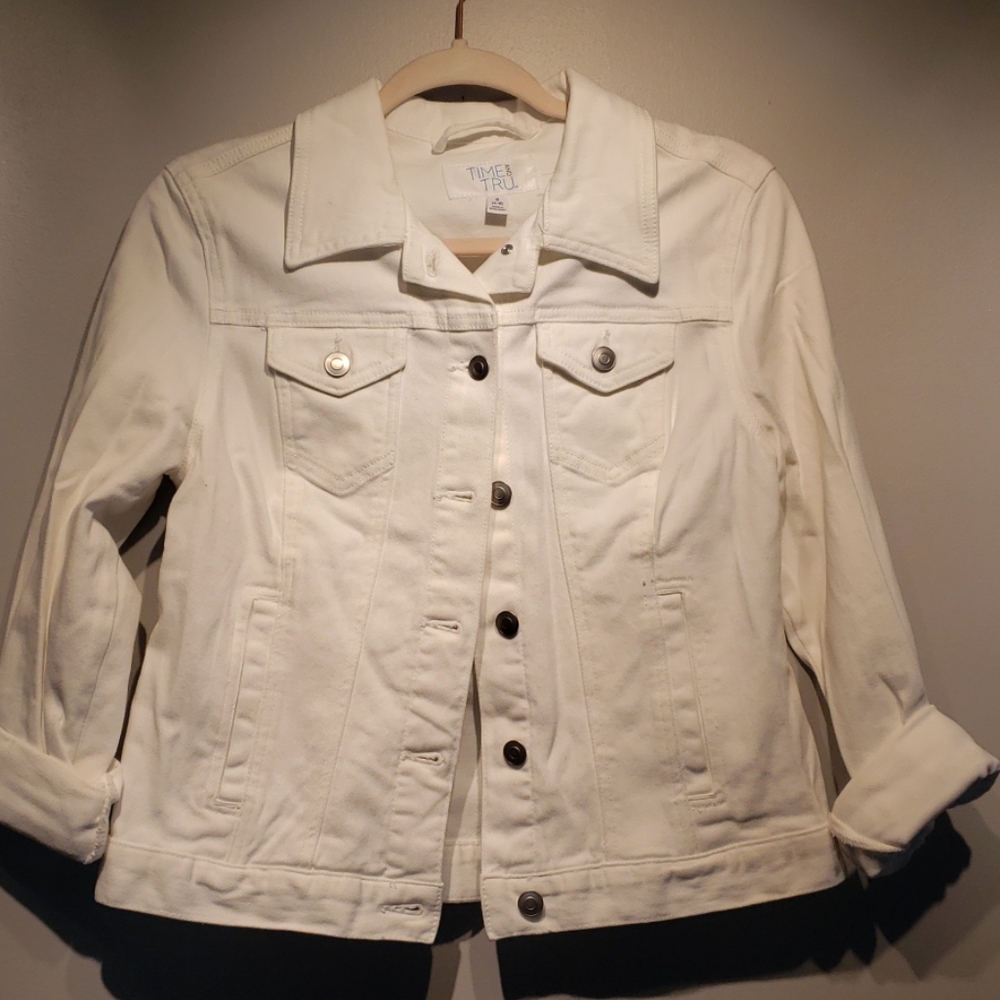 White jean jacket